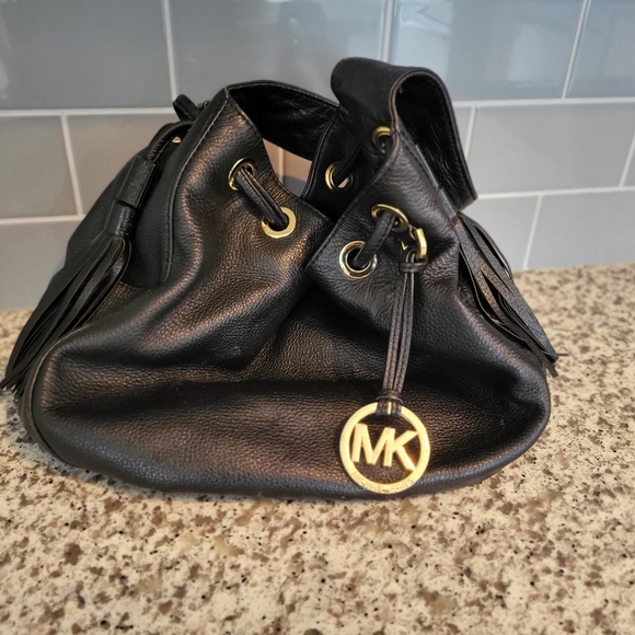 Michael Kors black leather hand bag - Picture 3 of 5